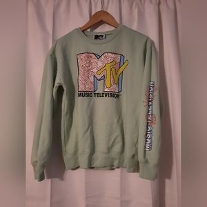 MTV Light Green Sweatshirt Size Small